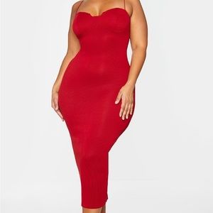 New Never Worn - Red Ribbed Dress